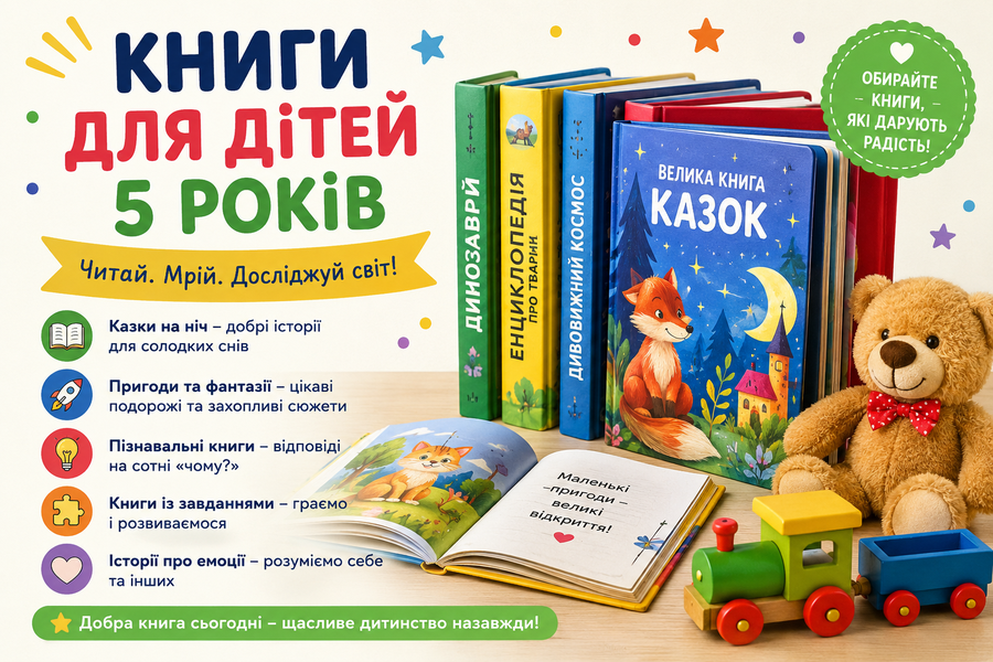 Книги для дітей 5 років: що обрати, щоб дитина сама просила почитати ще