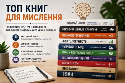 Топ книг для мислення: 10 видань, які допомагають бачити більше
